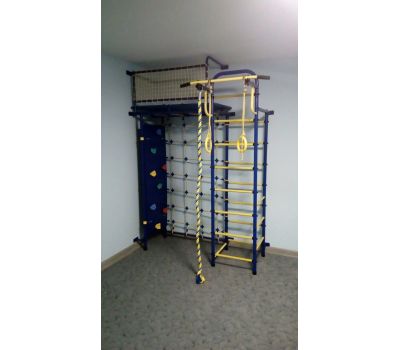 Спортивно-игровой комплекс Пионер 10Л со скалодромом сине/желтый, фото 2