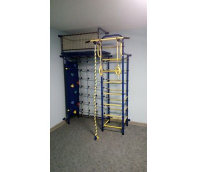 Спортивно-игровой комплекс Пионер 10Л со скалодромом сине/желтый, фото 3