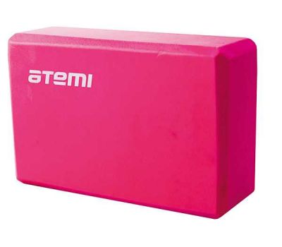Блок для йоги Atemi, AYB01P, 225х145х75, розовый, фото 1