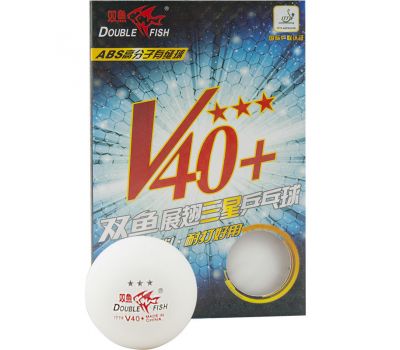 Мяч для настольного тенниса Double Fish 3*** 40+, фото 1