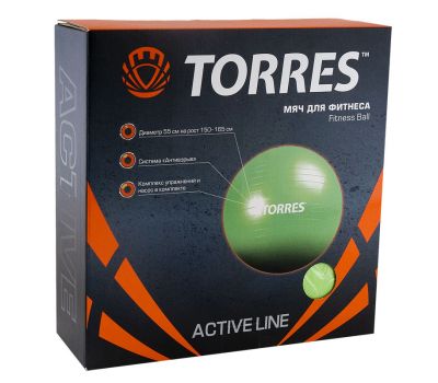 Мяч гимнастический Torres 55 см, фото 2