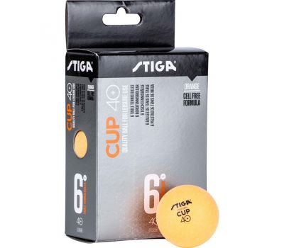 Мяч для настольного тенниса Stiga Cup ABS (оранжевый), фото 1