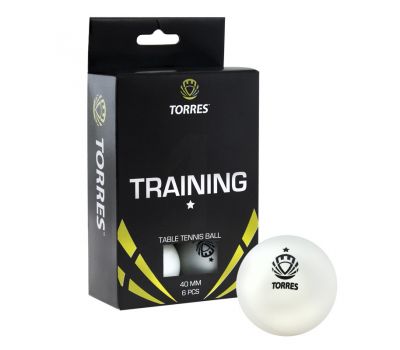 Мяч для настольного тенниса TORRES Training 1 (белый), фото 1