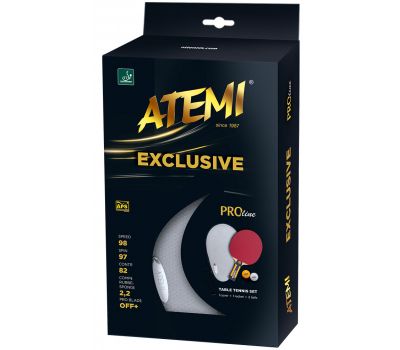 Набор для настольного тенниса Atemi EXCLUSIVE (1 ракетка+чехол+2 мяча***), фото 3