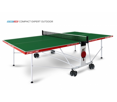 Теннисный стол START LINE Compact Expert Outdoor Green с сеткой