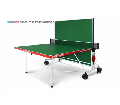 Теннисный стол START LINE Compact Expert Outdoor Green с сеткой, фото 2