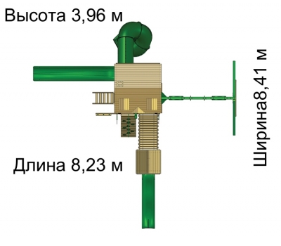 Детская деревянная игровая площадка ГОРЕЦ 3 РИВЬЕРА, фото 1