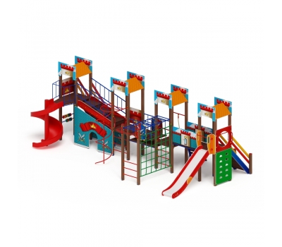 ЗАМОК детский игровой комплекс ДИК 2.18.10-01 (H=1500 H=2000), фото 3