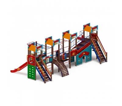 ЗАМОК детский игровой комплекс ДИК 2.18.10-01 (H=1500 H=2000), фото 4
