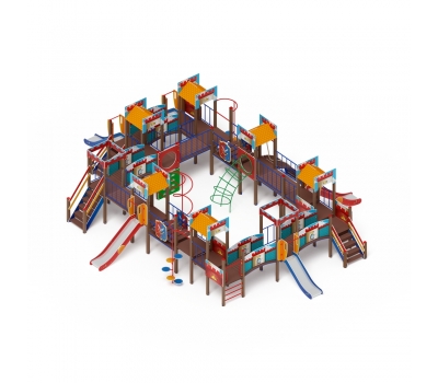 ЗАМОК детский игровой комплекс ДИК 2.18.11-01 (H=1200 H=900), фото 1