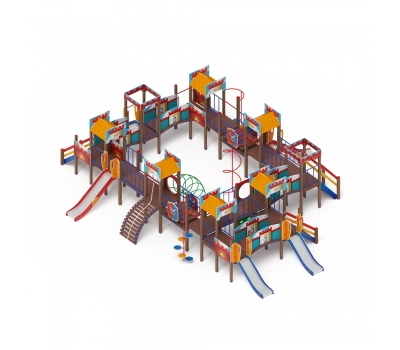 ЗАМОК детский игровой комплекс ДИК 2.18.11-01 (H=1200 H=900), фото 3