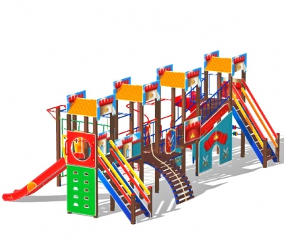 ЗАМОК детский игровой комплекс ДИК 2.18.10-01 (H=1500 H=2000)