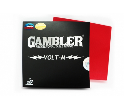 Накладка на ракетку для настольного тенниса GAMBLER Volt m medium 2,1 red, фото 3