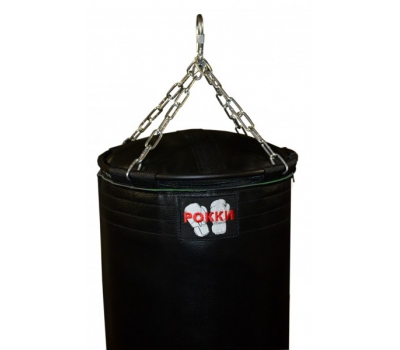 Боксерский мешок РОККИ кожаный 100x40 см, фото 4