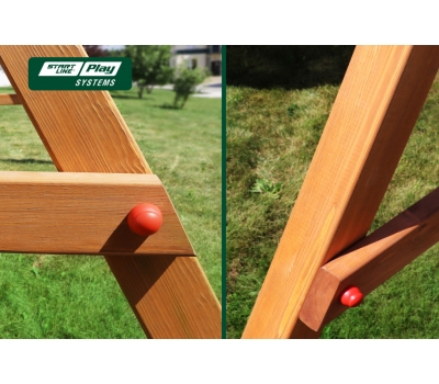 Качели деревянные SLP SYSTEMS (2 секции: качели-гнездо, сиденье гибкое), фото 1