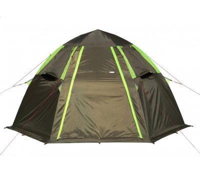 Летняя палатка ЛОТОС 5 Мансарда М (2 двери; стеклокомпозитный каркас), фото 4