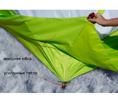 Зимняя палатка ЛОТОС Куб 3 Классик тент «С9» (стеклокомпозитный каркас) модель 2022, фото 8