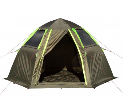 Летняя палатка ЛОТОС 5 Мансарда М (2 двери; стеклокомпозитный каркас), фото 5