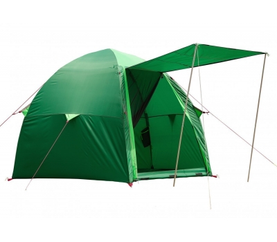 Летняя палатка ЛОТОС 3 Саммер (встроенное дно, стеклокомпозитный каркас), фото 4