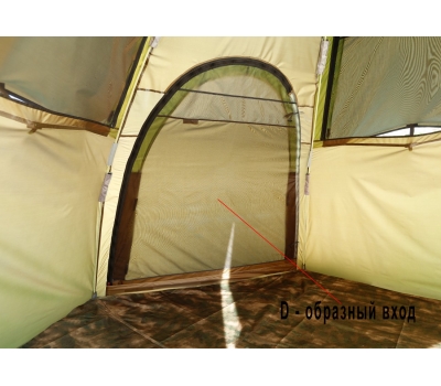 Летняя палатка ЛОТОС 5 Мансарда М (2 двери; стеклокомпозитный каркас), фото 10