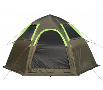 Летняя палатка ЛОТОС 5 Мансарда М (2 двери; стеклокомпозитный каркас), фото 1