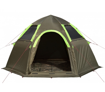 Летняя палатка ЛОТОС 5 Мансарда М (2 двери; стеклокомпозитный каркас), фото 2