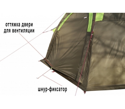 Летняя палатка ЛОТОС 5 Мансарда М (2 двери; стеклокомпозитный каркас), фото 9