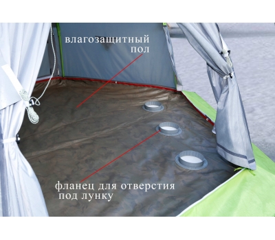 Зимняя палатка ЛОТОС 5С (с полом; стеклокомпозитный каркас), фото 4