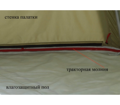 Зимняя палатка ЛОТОС 5С (с полом; стеклокомпозитный каркас), фото 6