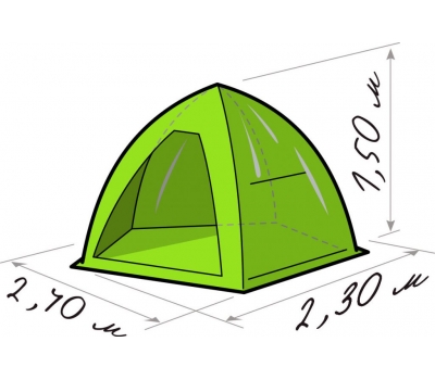Зимняя палатка ЛОТОС 2 (алюминиевый каркас), фото 1