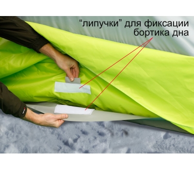 Дно гидроизоляционное ЛОТОС КубоЗонт 4 (260х260) (крепится с внешней стороны тента палатки), фото 5