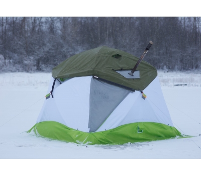 Зимняя палатка ЛОТОС КубоЗонт 4 Классик Термо (утепленный тент; стеклокомпозитный каркас) модель 2022, фото 15