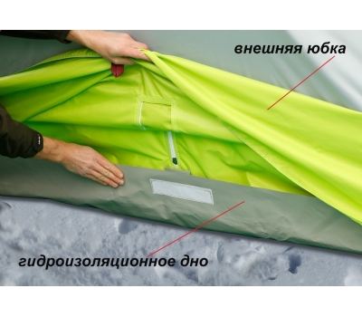 Зимняя палатка ЛОТОС КубоЗонт 4 Классик Термо (утепленный тент; стеклокомпозитный каркас) модель 2022, фото 20