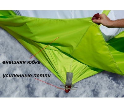 Зимняя палатка ЛОТОС Куб 3 Классик Термо (утепленный тент; стеклокомпозитный каркас), фото 22