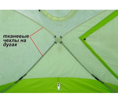 Зимняя палатка ЛОТОС КубоЗонт 4 Компакт Термо (утепленный тент; стеклокомпозитный каркас) модель 2022, фото 14