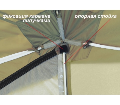 Универсальная палатка ЛОТОС КубоЗонт 6-У Классик (влагозащитный колпак; стеклокомпозитный каркас), фото 15