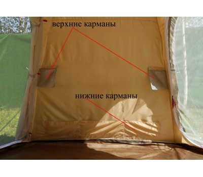 Внутренний тент-капсула ЛОТОС 5У (легкий; огн. клапан; пол) для палаток, фото 8