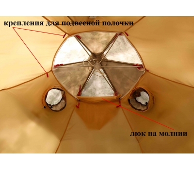 Внутренний тент-капсула ЛОТОС 5У (легкий; огн. клапан; пол) для палаток, фото 10
