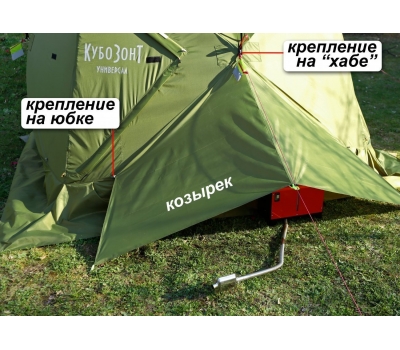 Козырек защитный для автономного обогревателя у палаток ЛОТОС