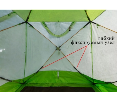 Зимняя палатка ЛОТОС Куб 3 Компакт Термо (утепленный тент; стеклокомпозитный каркас), фото 23