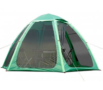 Летняя палатка-шатер ЛОТОС 5 Опен Эйр (1 вход; стеклокомпозитный каркас), фото 5