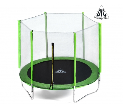 Батут DFC Trampoline Fitness с сеткой 8ft (243 см) зеленый