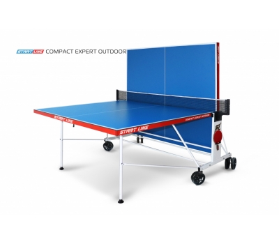 Всепогодный теннисный стол СТАРТ ЛАЙН Compact Expert Outdoor 6 blue с сеткой, фото 2