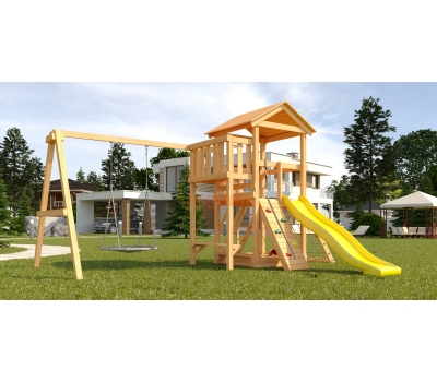 Детская площадка Савушка Мастер 2 с качелями Гнездо 1 метр, фото 1
