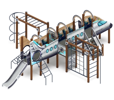 АЭРОПЛАН детский игровой комплекс ДИК 2.03.4.04-01 (H=1200), фото 2