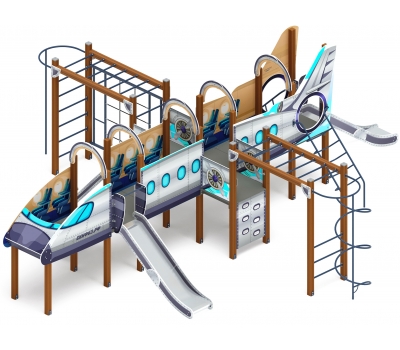 АЭРОПЛАН детский игровой комплекс ДИК 2.03.4.04-01 (H=1200)