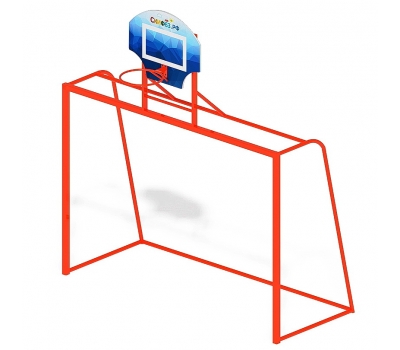 Ворота мини футбольные гандбольные с баскетбольным щитом СО 2.60.03