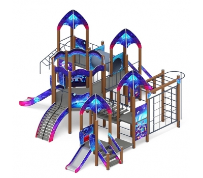 КОСМОПОРТ детский игровой комплекс ДИК 2.14.03-02 (H=750, H=1200), фото 2