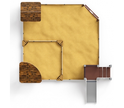 Песочный дворик с горкой (H=750) (Коричневый) ИО 6.01.05-02, фото 5