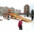 Зимняя деревянная горка Snow Fox 12 м с двумя скатами (две лестницы), фото 13